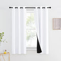 NICETOWN White 100% Blackout Lined Curtain, 2 Thick Layers Completely Blackout by NICETOWN