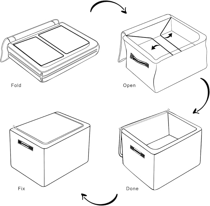 Storage Bin, Collapsible Fabric Storage Boxes - Image 6
