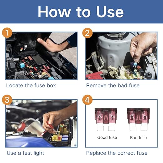 ZIPCCI 80 Pcs Standard Car Fuse, Fuses Assortment kit Automotive Blade Fuse - Image 5