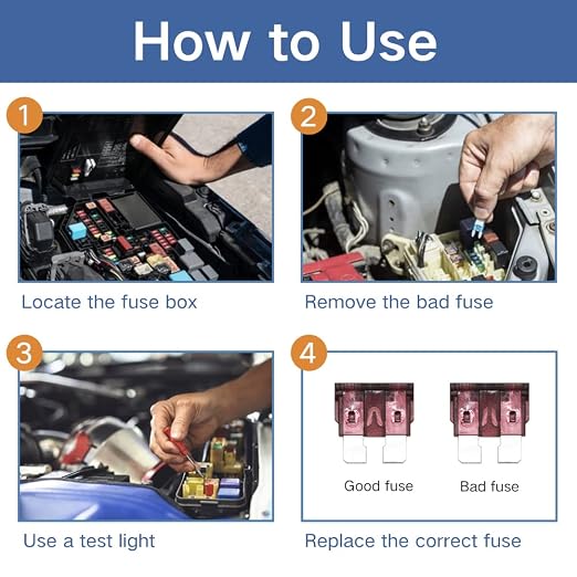 ZIPCCI 120 Pcs Standard Car Fuse, Fuses Assortment kit Automotive Blade Fuse - Image 4