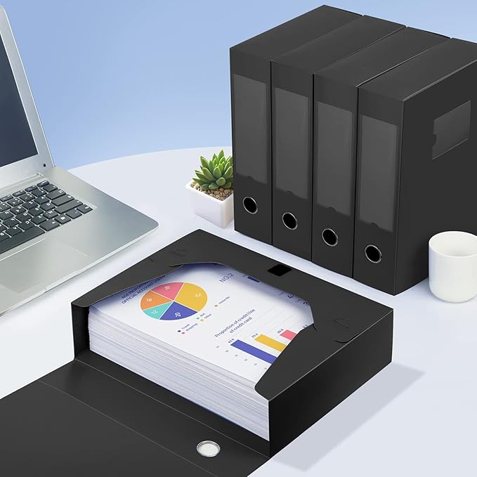 HUA JIE A4 Storage File Boxes Plastic Archives Cases - Image 7
