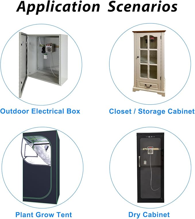 Automatic Small Dehumidifier for Grow Tent, Electric Box, Storage Cabinet - Image 3