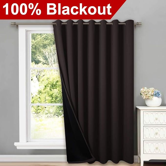 NICETOWN Extra Wide Patio Door Curtain, Super Heavy-Duty Thermal Sliding Glass - Image 2