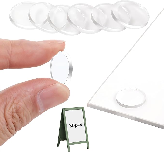 30 PCS Glass Table Top Anti Slip Bumpers, Round Glass Table Top Bumpers by Unknown