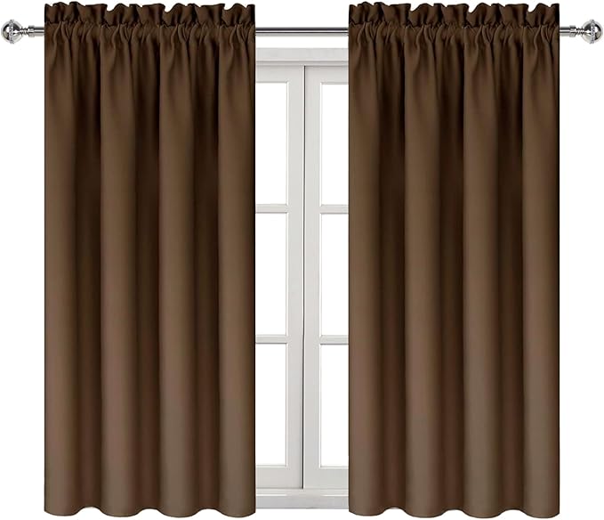 DWCN Brown Blackout Curtains for Bedroom – Rod Pocket Thermal Insulated Energy - Image 8