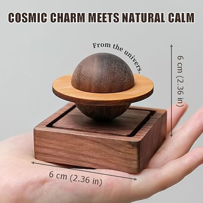 Wood Essential Oil Diffuser, Planet Walnut Aroma Therapy, Passive Diffuser - Image 5