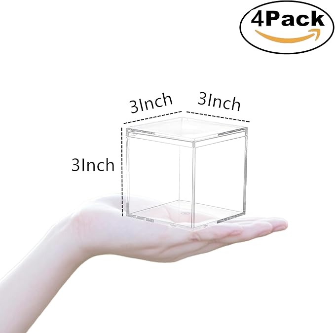 Acrylic Box Clear Acrylic Square Cube Display Case - Image 2