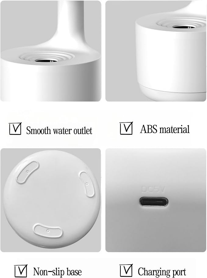 Humidifiers for Bedroom, 800ml Cool Mist Air Humidifie, Anti-Gravity Digital - Image 2