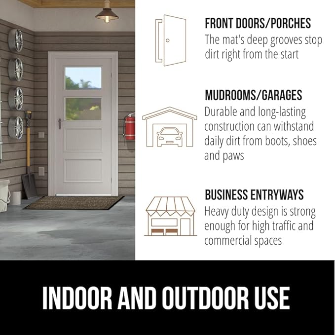 GORILLA GRIP Waterproof Traffic Guard Door Mat, 2 Pack Heavy Duty Entryway Mats - Image 7
