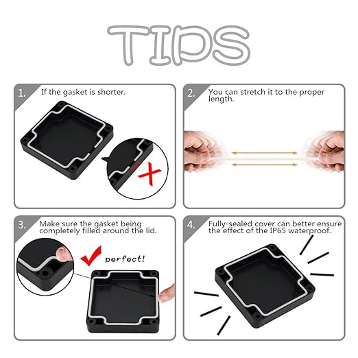 LeMotech Junction Box IP65 Waterproof Project Box Dustproof ABS Plastic - Image 6