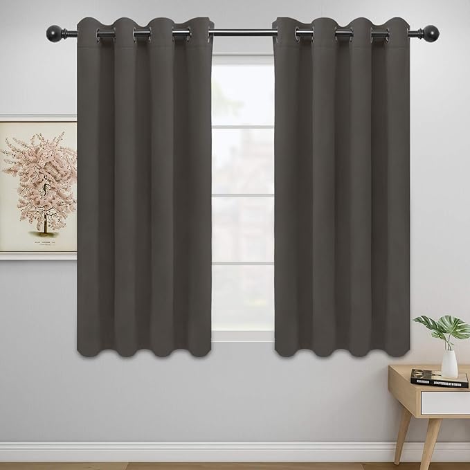 Easy-Going Blackout Curtains for Bedroom, Solid Thermal Insulated Grommet and by Easy-Going