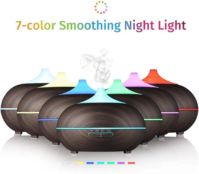 Aromatherapy Essential Oil Diffuser, JoySusie 300ml Wood Grain Ultrasonic Cool - Image 2