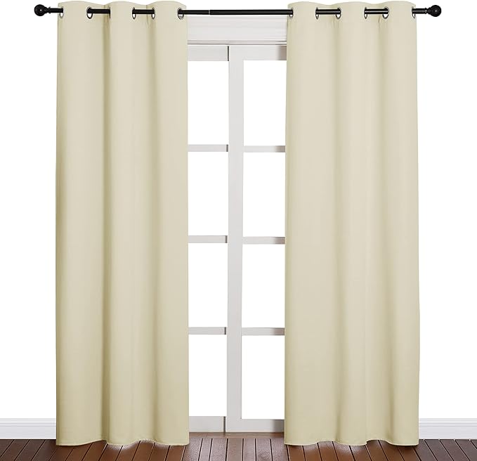 NICETOWN Long Curtains for Windows, Eyelet Top Room Darkening Panels/Drapes for - Image 2