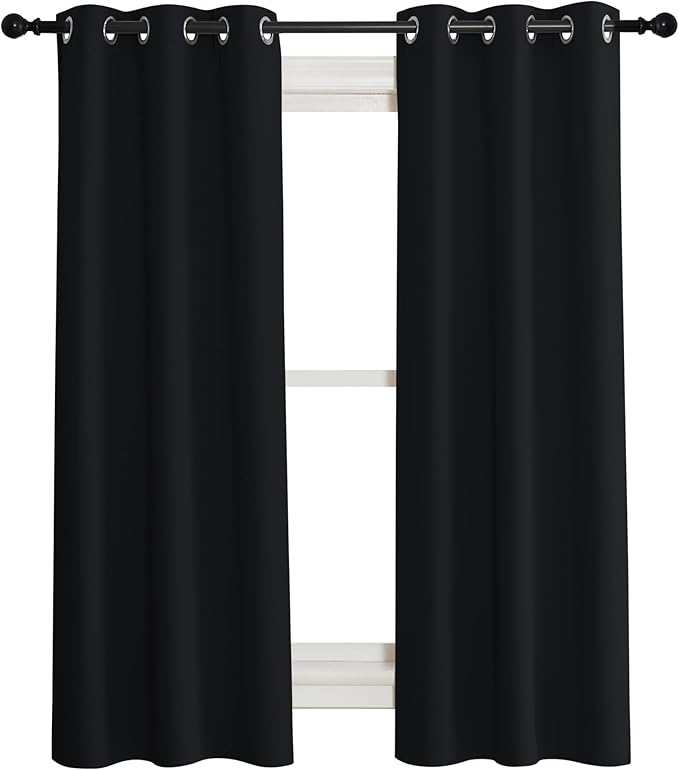 NICETOWN Black Out Curtain Panel Shade, Single Piece, 34 inches Wide by 63 by NICETOWN