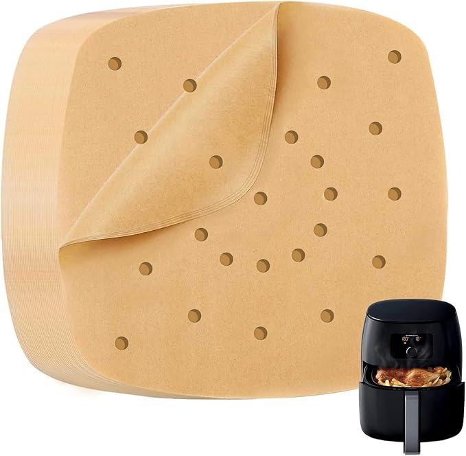 Katbite 200Pcs 8.5 inch Air Fryer Parchment Paper Liners, Unbleached Air Fryer by katbite
