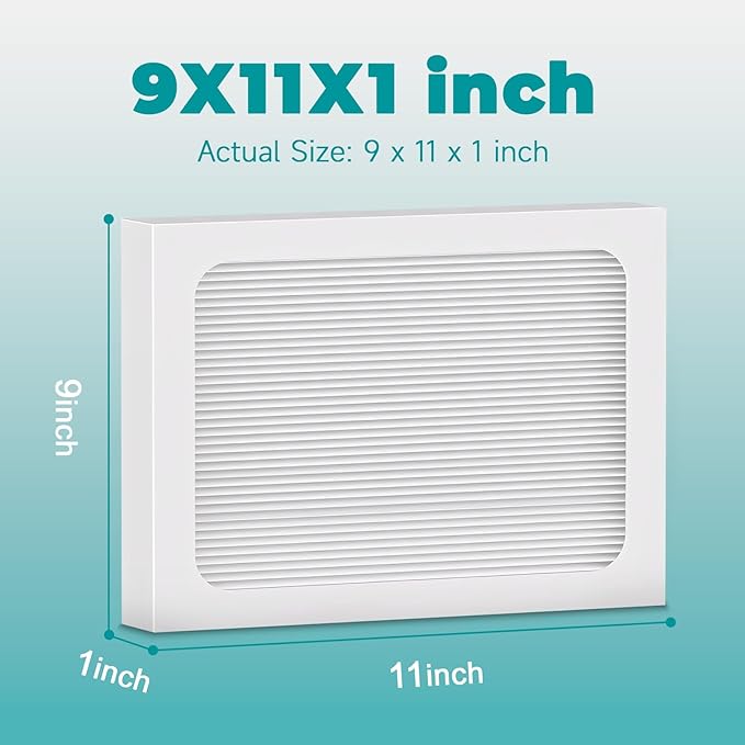 4-Pack 9 x 11 x 1 MERV 13 Replacement Dehumidifier Filter Compatible - Image 2