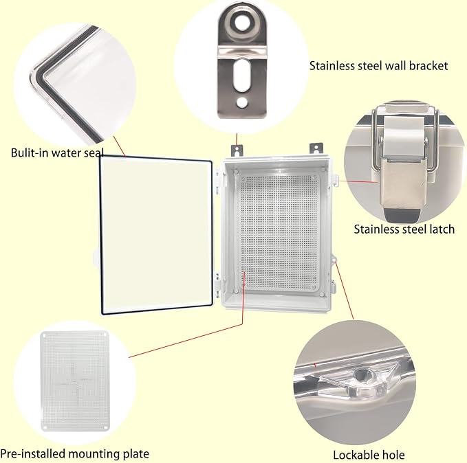 Waterproof Outdoor Electrical Box Junction Box Weatherproof IP67 ABS Plastic - Image 3