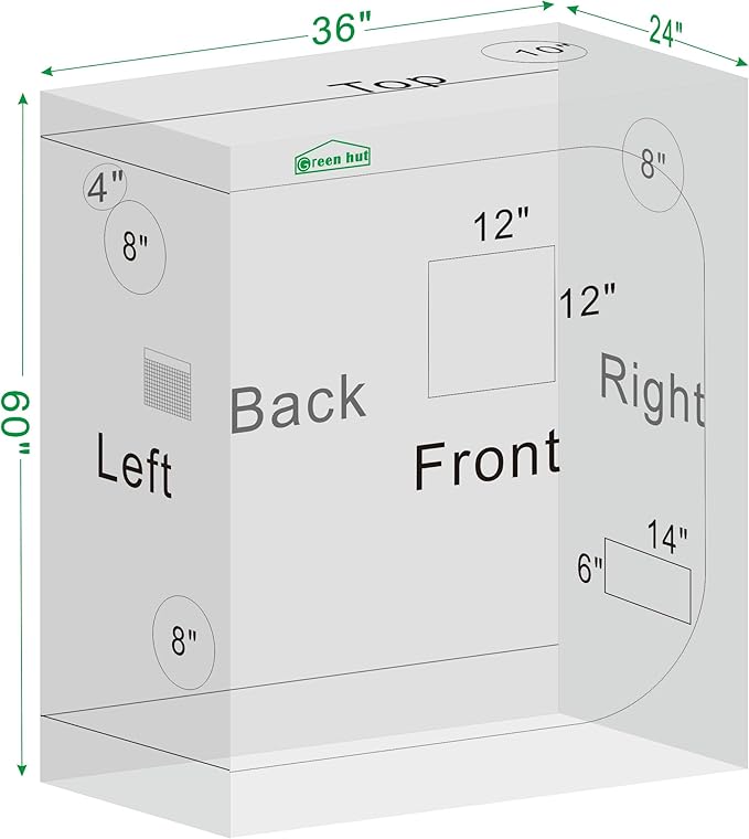 24"x36"x60"Grow Tent for Plants Mylar Hydroponic Grow Tents Indoor Grow Room - Image 8