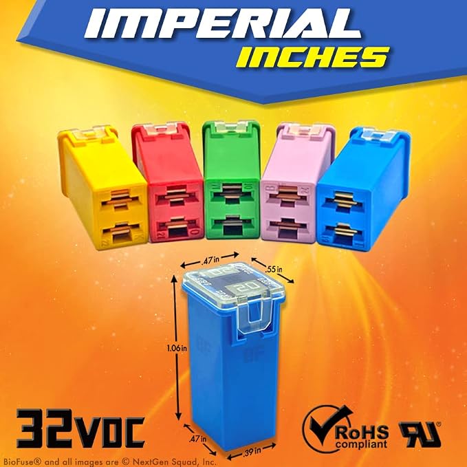 30A JCASE 12-Piece Cartridge Fuse Set. Fits Most: Nissan, and Ford - Image 4