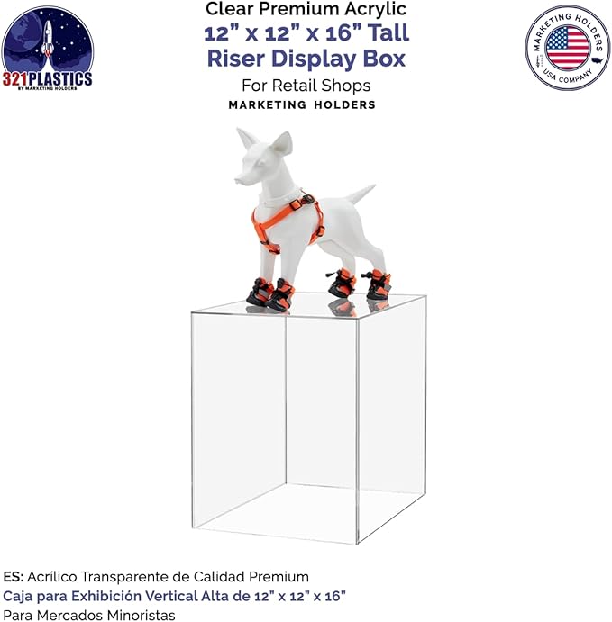 12 Inch Wide x 16 Inch High Clear Acrylic Display Box - Image 3