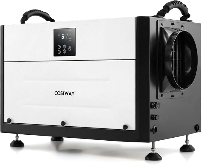 COSTWAY 155 PPD Commercial Dehumidifier, 1900 Sq.Ft Crawl Space Dehumidifier by COSTWAY