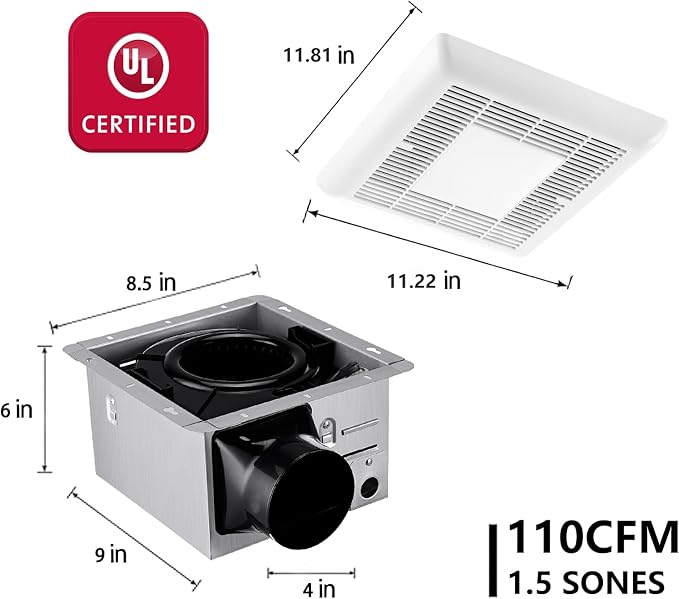 Tech Drive Bathroom Exhaust Fan - Image 5