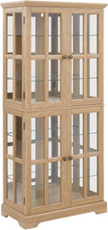 Lighted Glass Curio Cabinet by Unknown