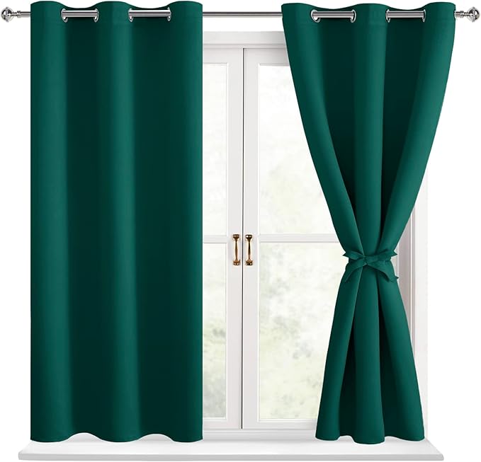 Hiasan Short Blackout Curtains for Bedroom by Hiasan