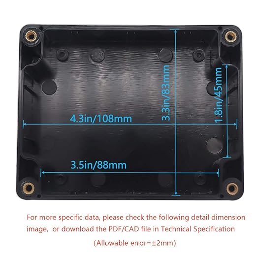 Junction Box, Zulkit Project Box IP65 Waterproof Outdoor Box ABS Plastic - Image 5