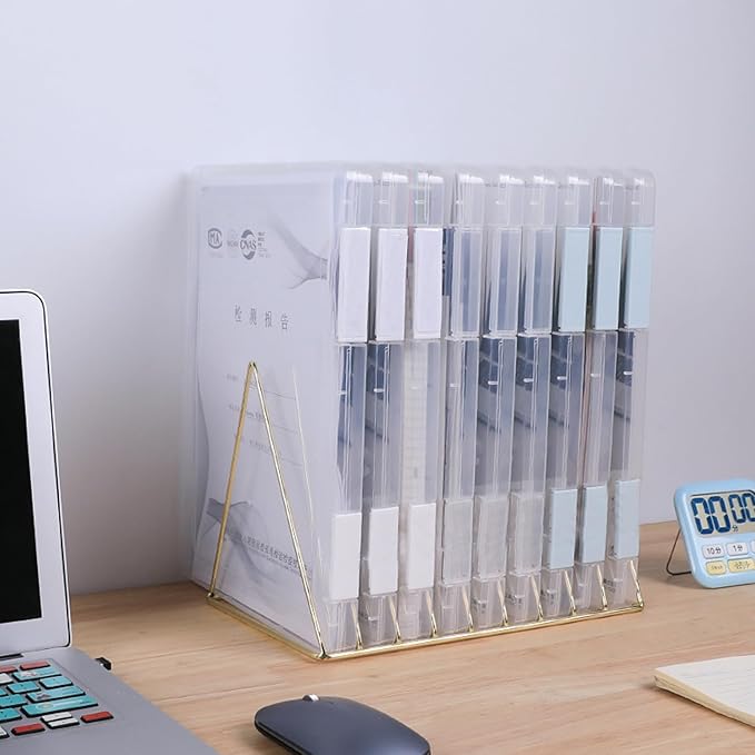 6 Pcs Clear A4 File Portable Project Case, Plastic Storage Box - Image 3