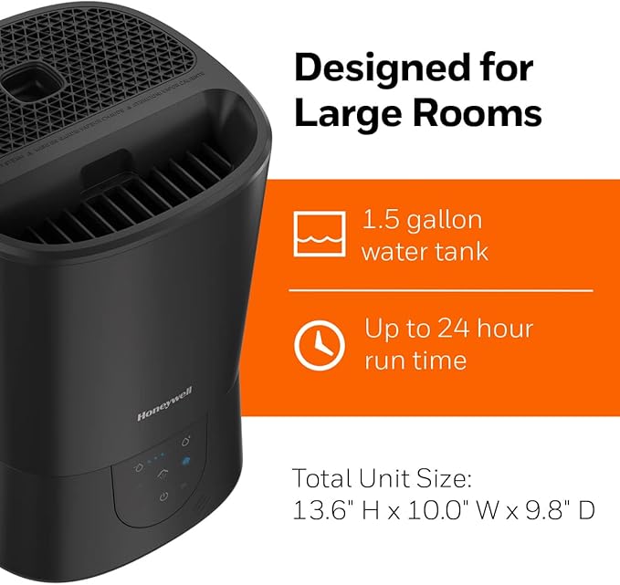 Honeywell Easy-to-Care Filter Free Warm Mist Humidifier, Medium Rooms, 1.5 - Image 4