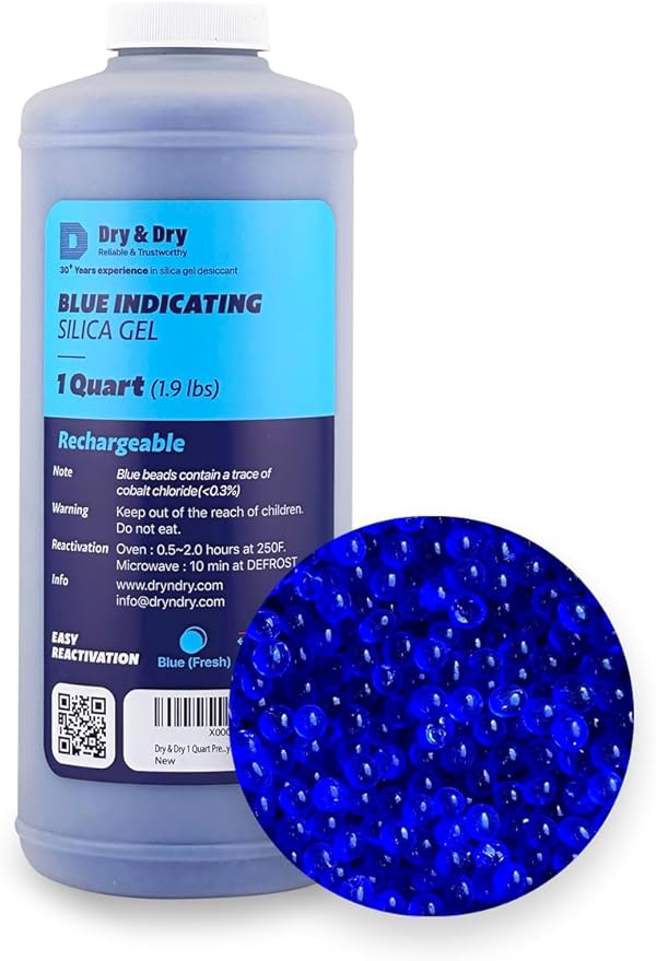 Dry & Dry Blue Indicating Silica Gel Beads by DryDry