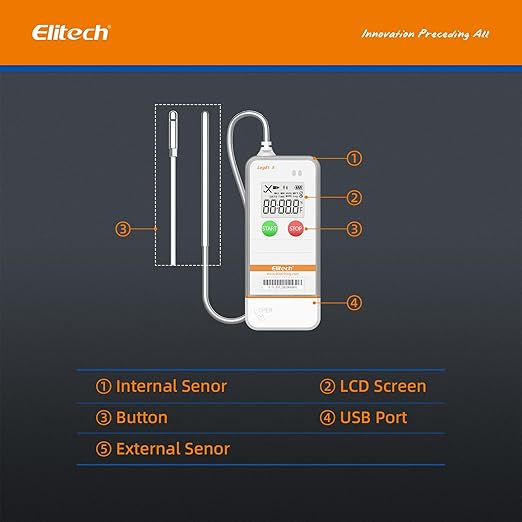 Elitech USB Digital Temperature Data Logger Reusable Recorder - Image 7