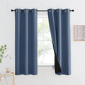 NICETOWN 100% Blackout Curtain Panel, Thermal Insulated Black Liner Curtain by NICETOWN
