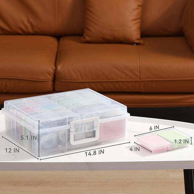 novelinks Transparent 4" x 6" Photo Organizers and Photo Storage Box - Image 2