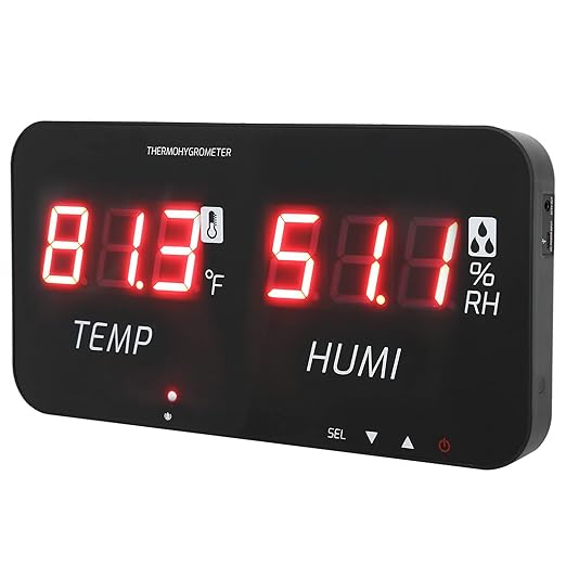 EVTSCAN 12 Inch Large Display Indoor Digital Hygrometer Thermometer, - Image 7