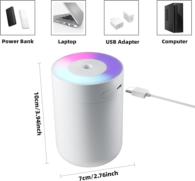 230ML Humidifier for Bedroom, Air Humidifier for Home, Plant Humidifiers Indoor - Image 6