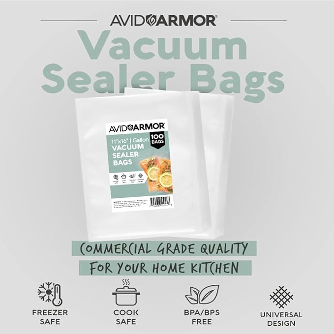 Avid Armor Vacuum Sealer Bags 100 Gallon 11"x16" - Image 2