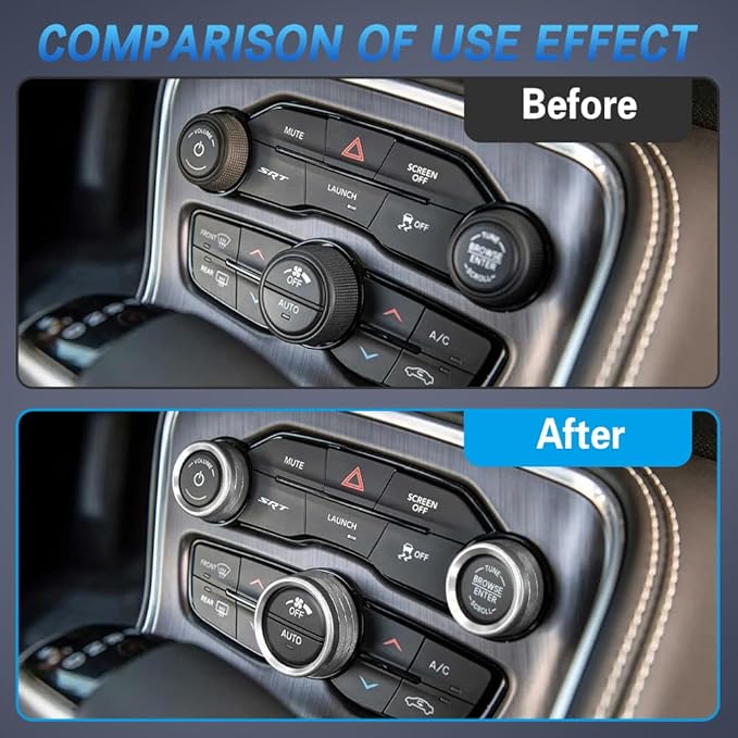 3PCS Air Conditioner Switch Button Knob Cover, Auto Accessories Climate Control - Image 4
