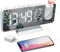 Projection Digital Alarm Clock for Bedrooms, Clock Radio on Ceiling, USB by Hanaix
