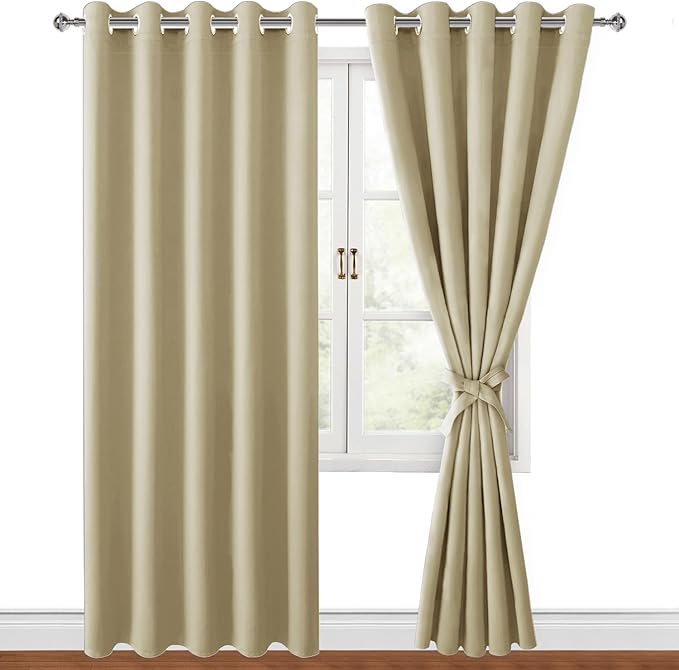 Hiasan Blackout Curtains for Bedroom, 60 x 84 Inches Long by Hiasan