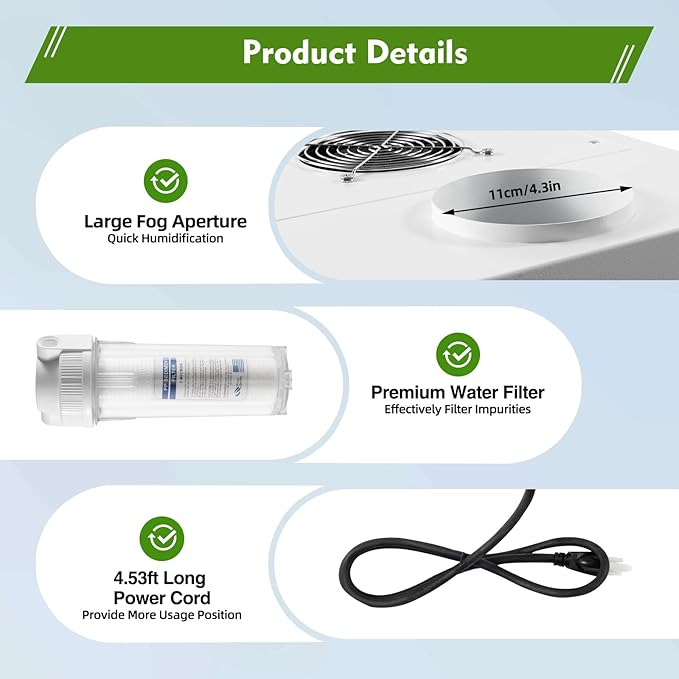 3kg/H Ultrasonic Industrial Humidifier, Commercial Air Humidifier Sprayer - Image 8