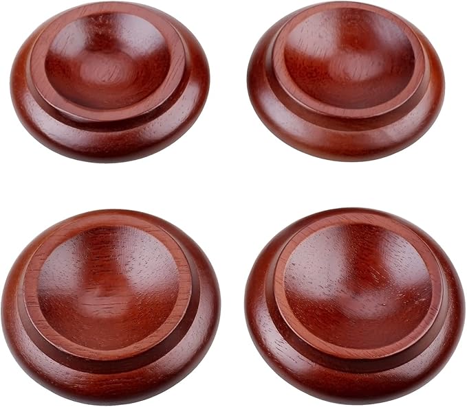 4 Pcs Solid Wood Upright Piano Caster Cups, Furniture Caster Cups, HilerPunk - Image 4