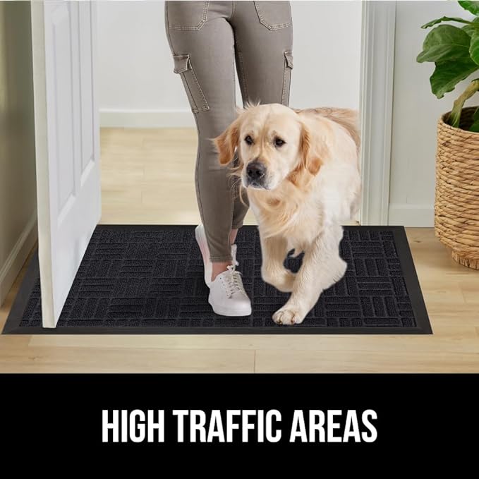GORILLA GRIP 100% Waterproof All-Season WeatherMax Doormat, US Designed Natural - Image 6
