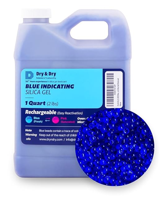 Dry & Dry Blue Indicating Silica Gel Beads Desiccants by DryDry