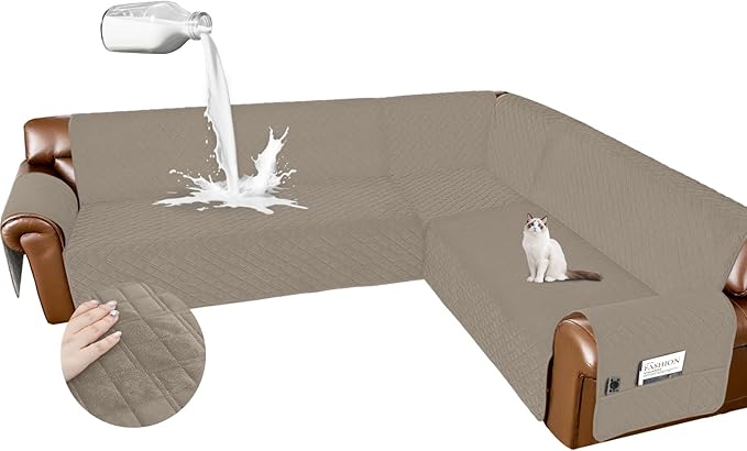 Arfntevss Waterproof Sectional Couch Covers L Shape Washable Velvet Sofa Cover by Arfntevss