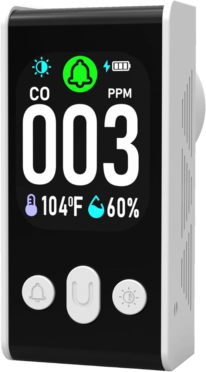 Protmex Carbon Monoxide Detector, 3-in-1 Plug-in CO Alarm by Protmex