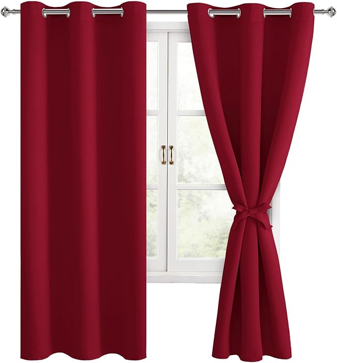 Hiasan Blackout Curtains for Bedroom and Living Room, Light Blocking, Noise by Hiasan
