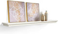AHDECOR White Floating Shelves Wall Mounted, Deeper Wall Storage Shelf by AHDECOR