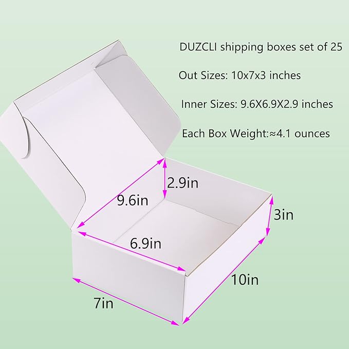 Small Shipping Boxes 10x7x3 Inch - Image 2